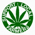 support local farmers round sticker