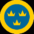 Swedish Air Force Round Sticker