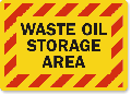 Waste Oil Chemical Hazard Sign 4