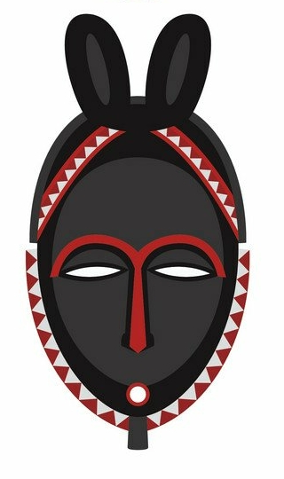 african mask color africa sticker 4