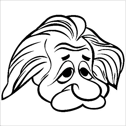 Albert Einstein Cartoon Decal