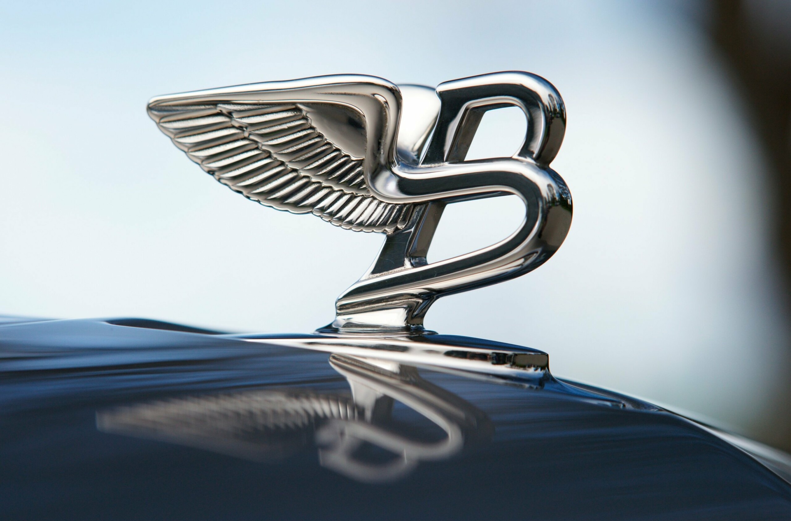 Bentley Chrome Emblem Picture Rectangle Sticker 2 - Pro Sport Stickers