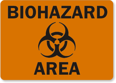 Biohazard Area Sign