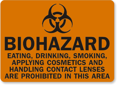 Biohazard Eating Sign