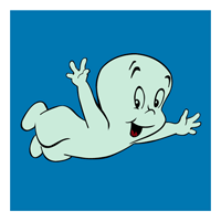 C GHOST the friendly ghost BLUE RECTANGLE
