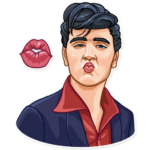elvis presley the king music band sticker 2