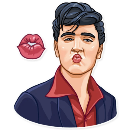 elvis presley the king music band sticker 2