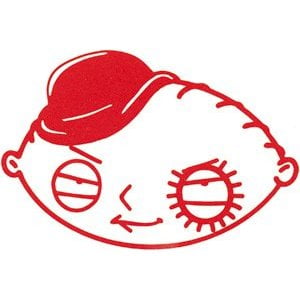Family Guy Stewie Droog Window Decal Sticker