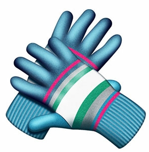 gloves blue emoji