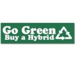 Go Green Buy a Hybrid Bumper Sticker