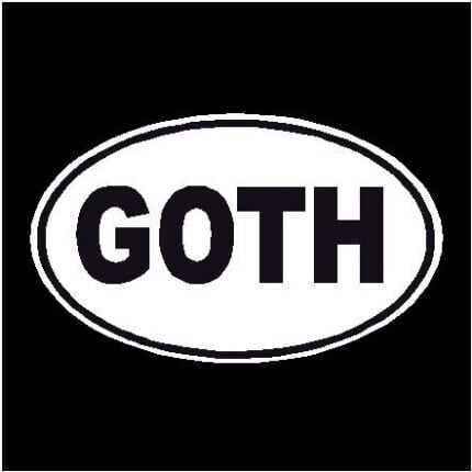 Goth Oval Decal