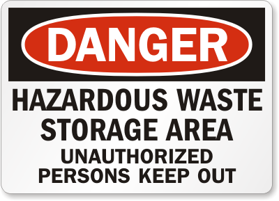 Hazardous Waste Danger Sign 4