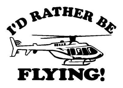 Id Rather be Flying Decal