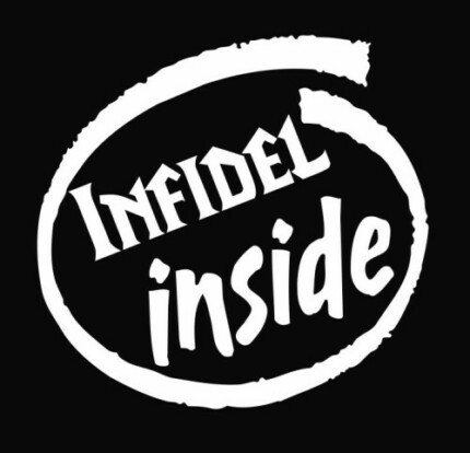 Infidel Inside Funny Vinyl Decal Sticker
