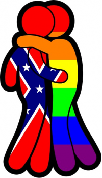 LGBT hug sticker