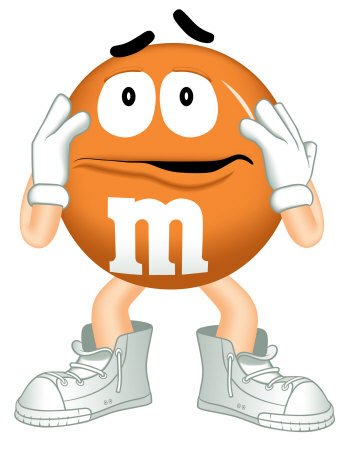 m&m orange sticker 3 - Pro Sport Stickers