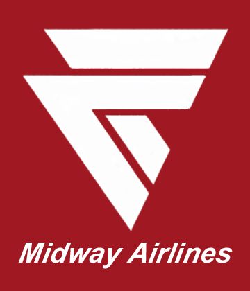 Midway Airlines logo rectangle sticker