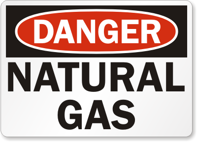 Natural Gas Danger Sign