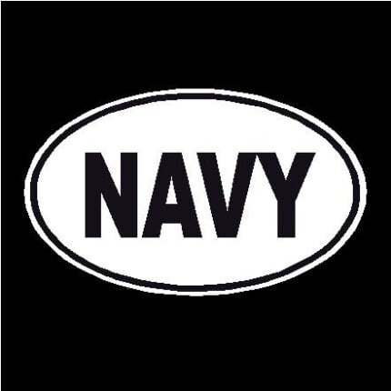 Navy Oval Decal