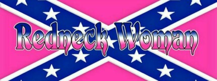 redneck woman pink blue and white sticker
