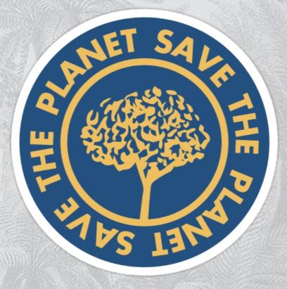 Save the planet round sticker