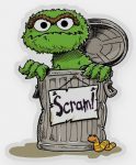 Sesame Street Muppet OSCAR SCRAM Funny Cartoon Sticker 6