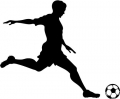 Soccer Player Decal Soccer Ball  Window Wall Sticker