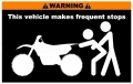 Warning Dirt Bike Stops Sticker Pack