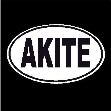 Akite Oval Dog Decal