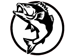 bass jump fishing logo die cut decal