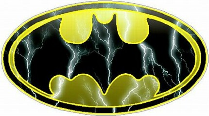 Bat Oval Lightning Sticker
