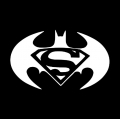 Batman Superman diecut decal 16