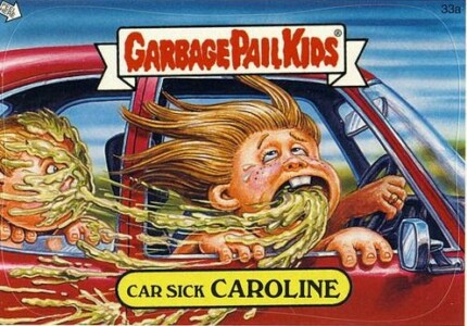 Car Sick CAROLINE Funny Sticker Name Decal