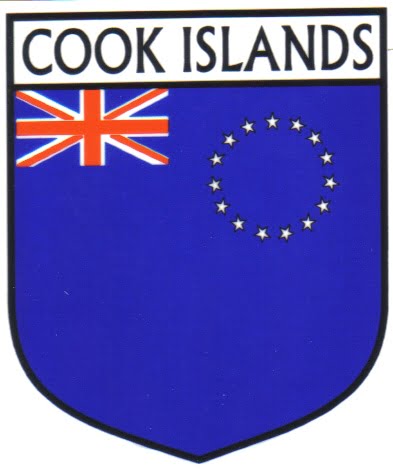 Cook Islands Flag Crest Decal Sticker