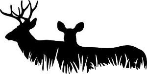 deer in grass decal
