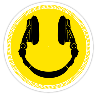 DJ Smile Platter Smile Sticker
