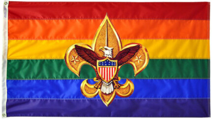 gay_rainbow_flag_with_boy_scout_emblem sticker