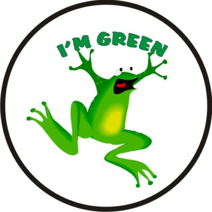 Go Green Circular Frog Decal