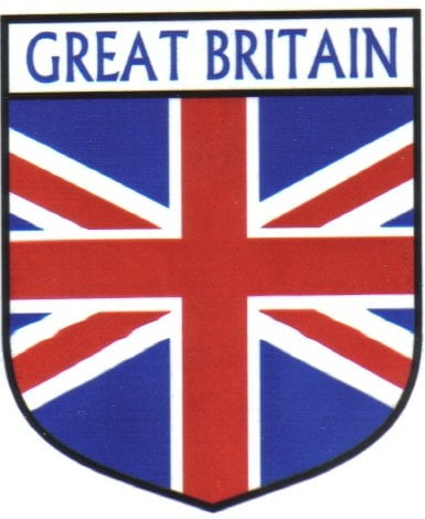 Great Britain Flag Crest Decal Sticker