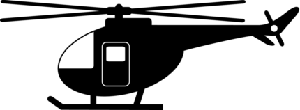 helicopter silhouette sticker