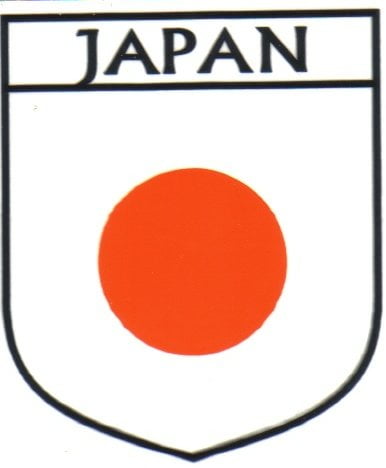 Japan Flag Crest Decal Sticker