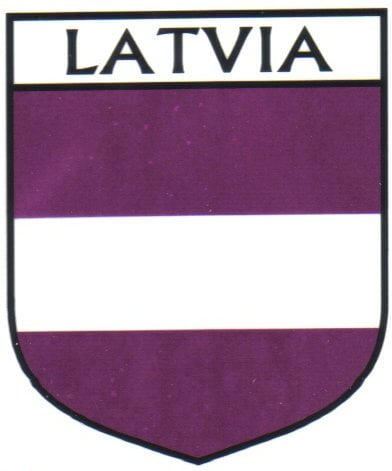 Latvia Flag Crest Decal Sticker