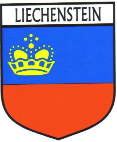 Liechenstein Flag Crest Decal Sticker