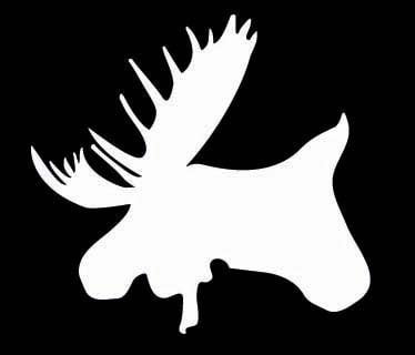 Moose Head Vinyl Hunting Decal