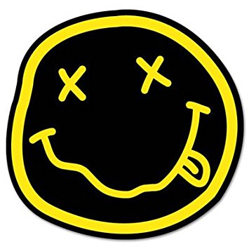 NIRVANA smile rock band Vinyl Car Sticker with text - Pro Sport Stickers