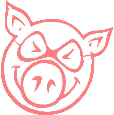 Pig Skateboard Logo OUTLINE