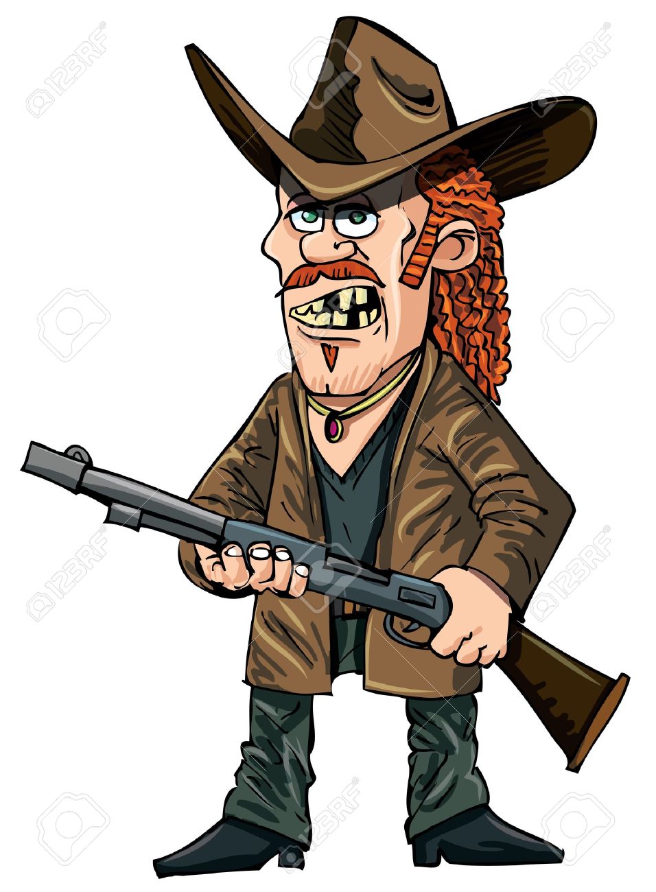 redneck-with-a-rifle-CARTOON STICKER - Pro Sport Stickers