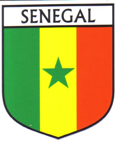 Senegal Flag Crest Decal Sticker