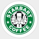 Simpson STARBART COFFE Sticker
