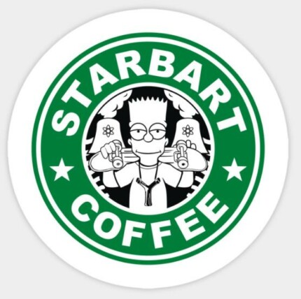 Simpson STARBART COFFE Sticker